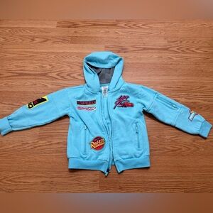 DISNEY EUC Cars Lightening McQueen Zip Up Hoodie Sweatshirt